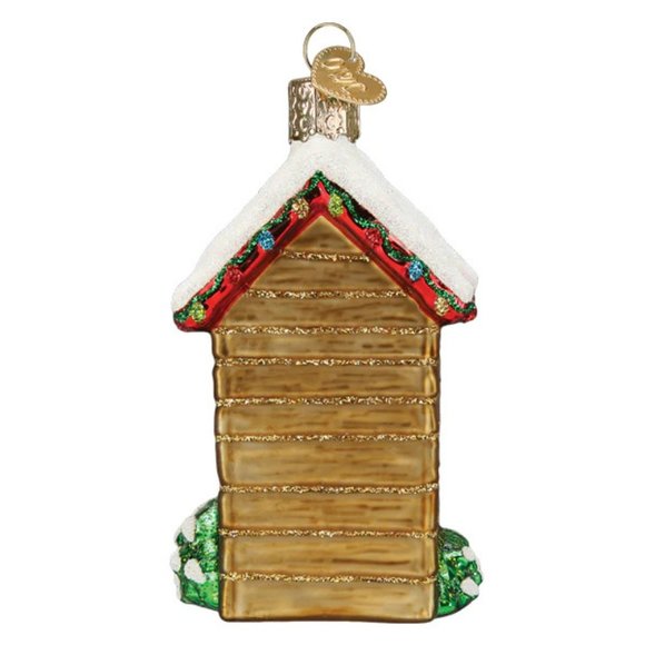 Holiday Outhouse Christmas Ornament with Keepsake Box |Old World Christmas| NWT - Picture 2 of 8